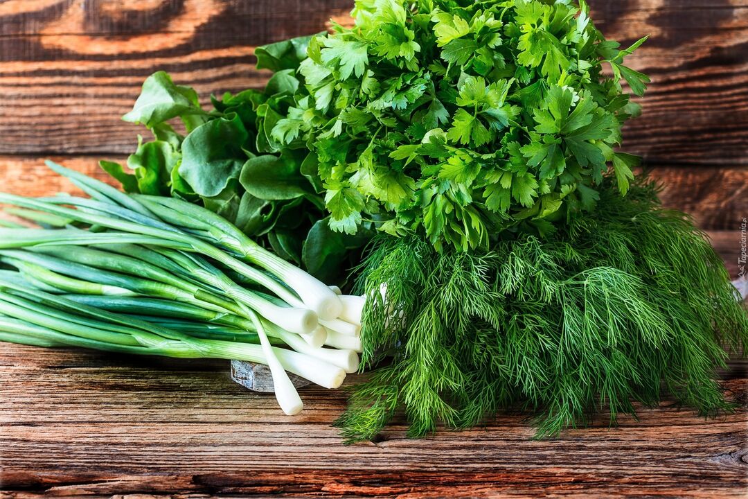 Greens in the diet of a man perfectly improves health, increasing potency