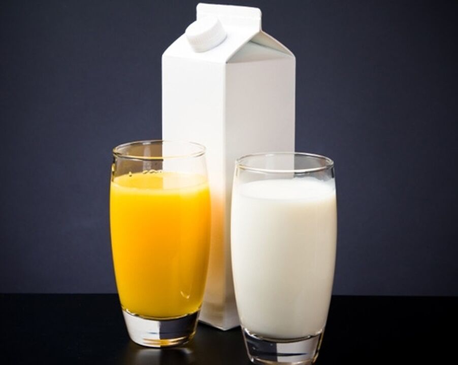 Milk and carrot juice are the components of a cocktail that raises male potency