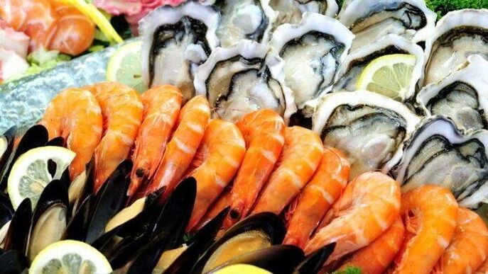 Seafood due to the high content of selenium and zinc increase potency in men